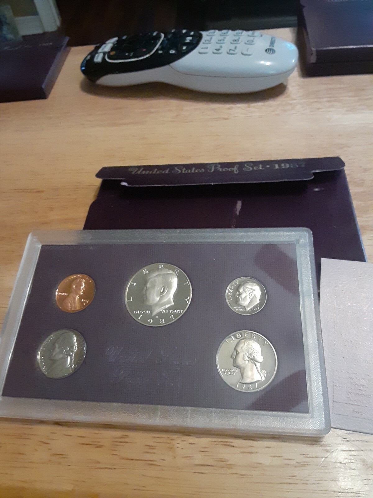 1987 United States Proof Set Uncirculated Coins Total Of 5 Coins Original Box