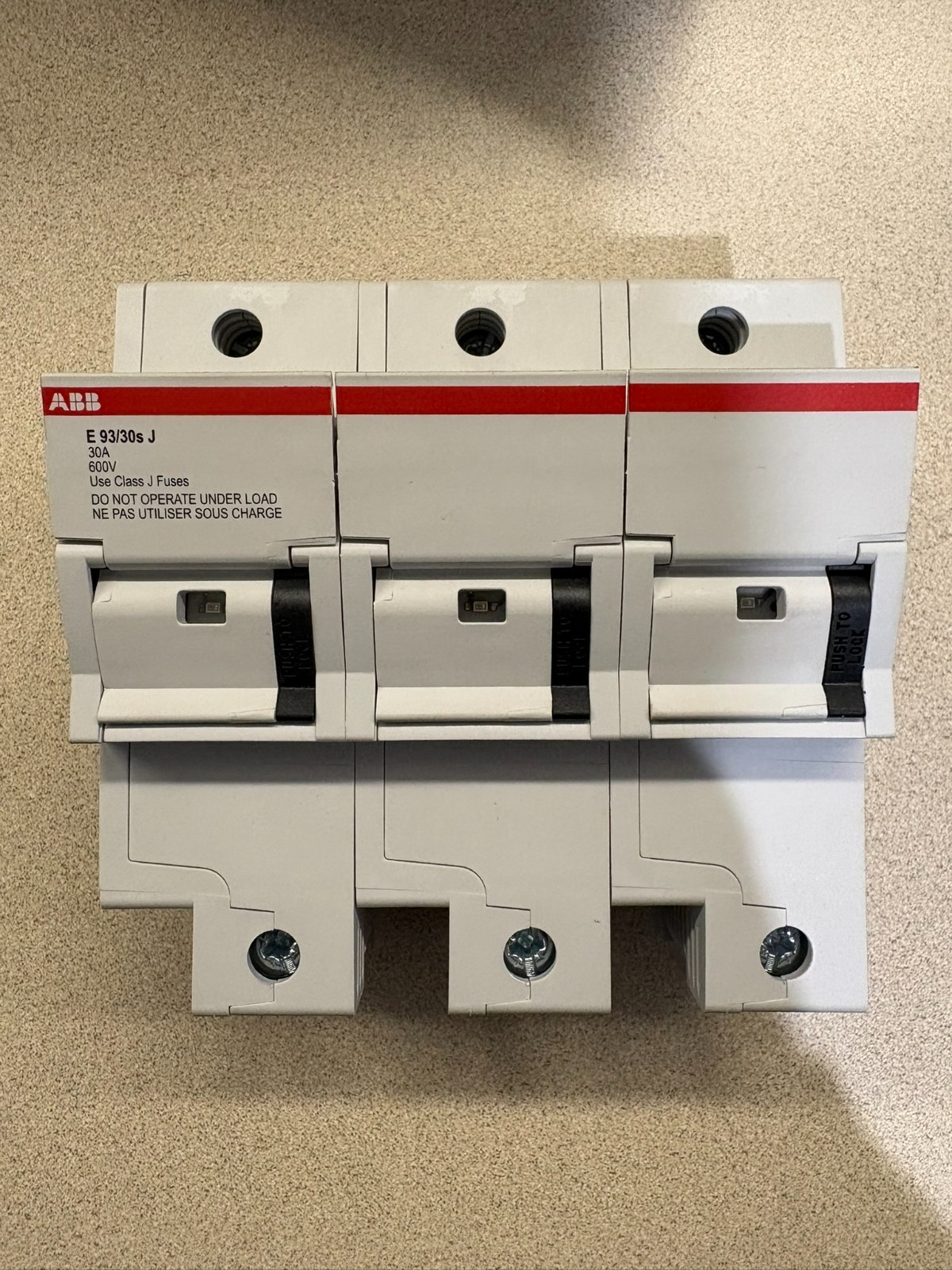 ABB E93/30J / E9330J 30A Fuse holder Class J NEW OPEN BOX