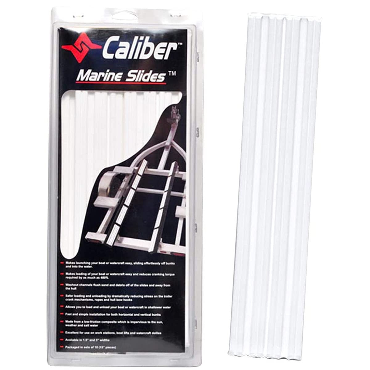 Caliber 23031 Marine Slides  11/2" x 15", White