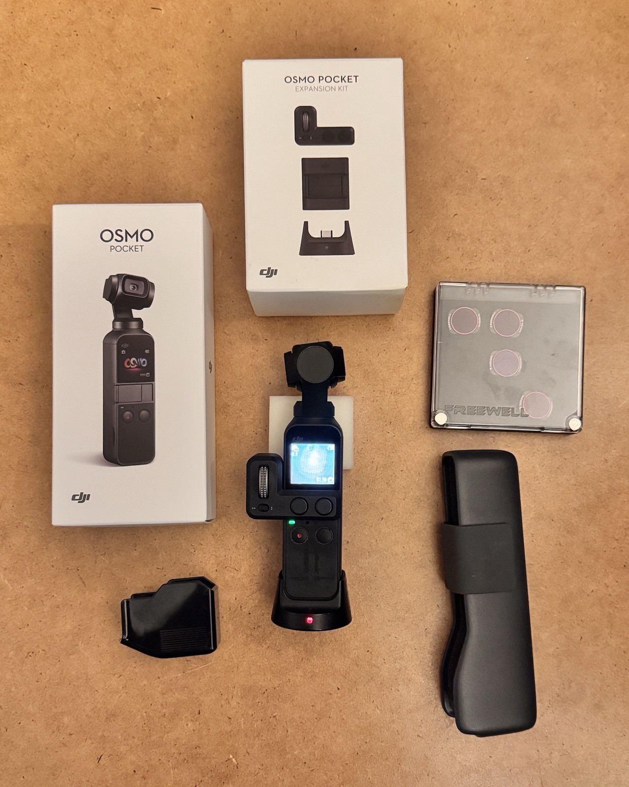 DJI Osmo Pocket 1 4K Camera + Expansion Kit + 128GB microSD + Freewell Filters +