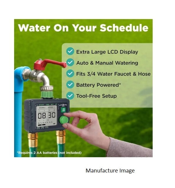 Programmable Water Timer by Pine Tree Automatic & Manual Watering System