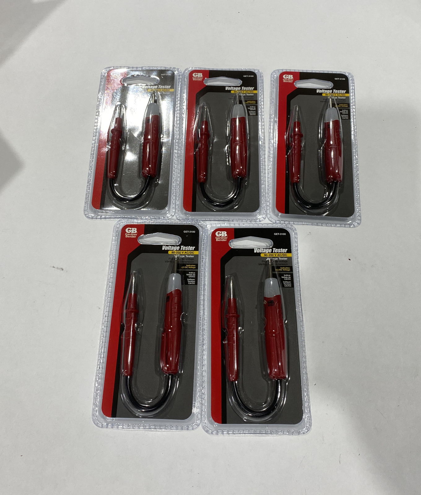 5 Pack Gardner Bender Two Probe Circuit Tester GET-3100 New
