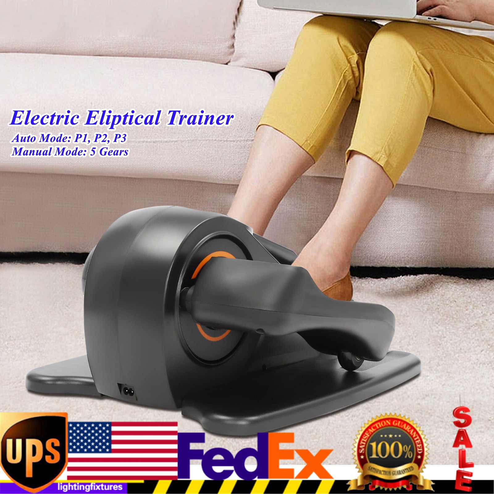 Foot Pedal Exerciser for Seniors Home Workout Under Desk Elliptical Machine