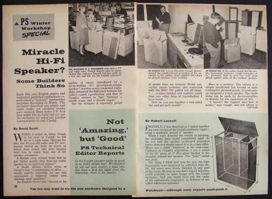 Gough 8" Speaker Box 1961 How-To build PLANS EZ Folded Horn