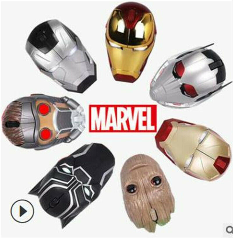 Marvel Avengers Iron Man MK46 MK50 Mini Wireless Mouse Ant Man Groot New