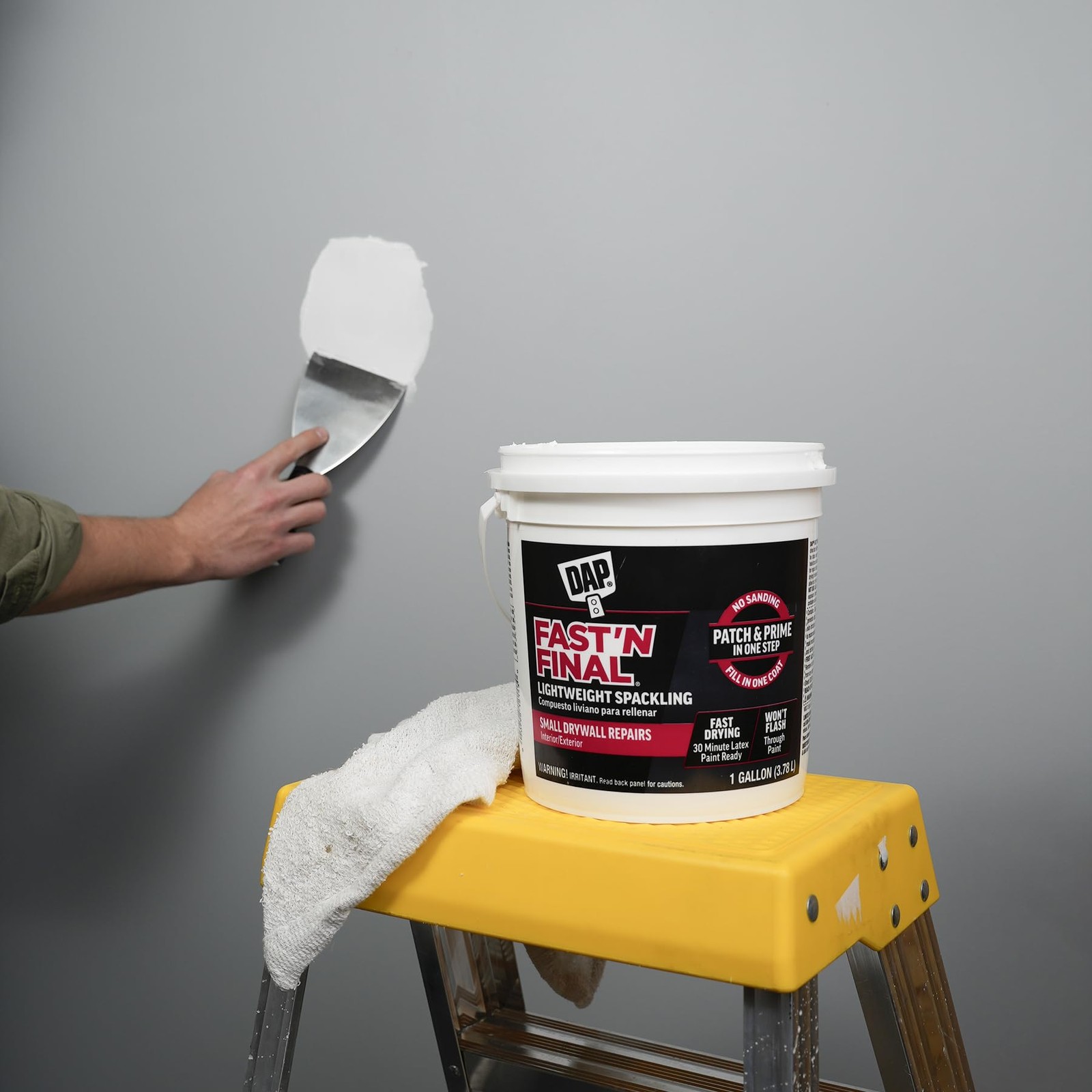 DAP Fast'N Final Lightweight Spackling, 1 gal, White 1 Gallon,