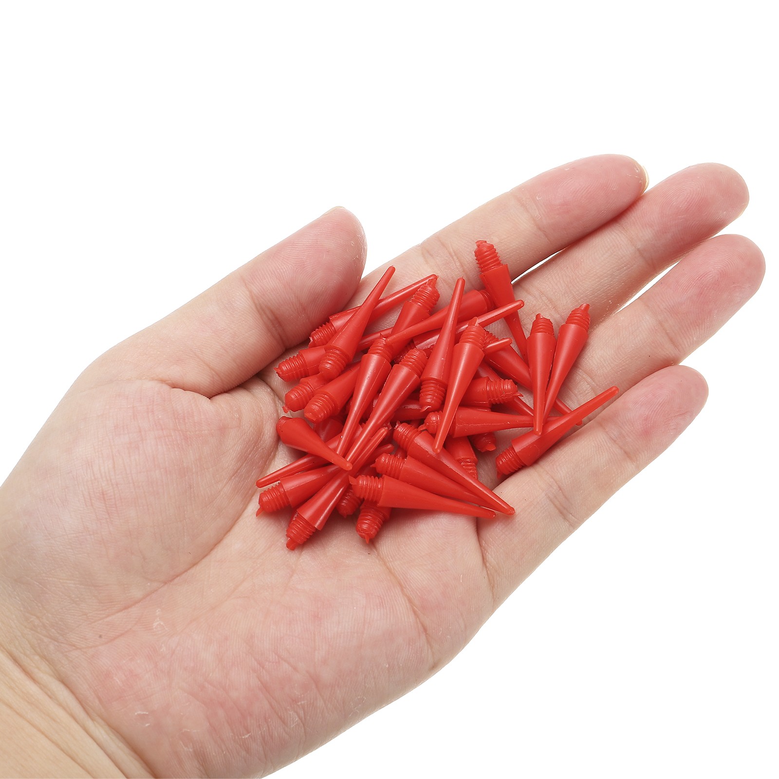 Plastic Dart Tips, 100 Pack 2BA Thread Soft Dart Tips, Red