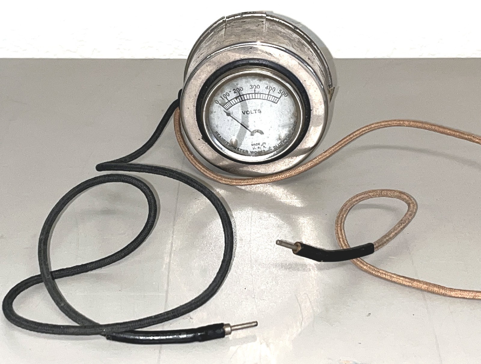 Vintage 1930s Readrite Meter Works Voltmeter 500v With Probes - Bluffton OH