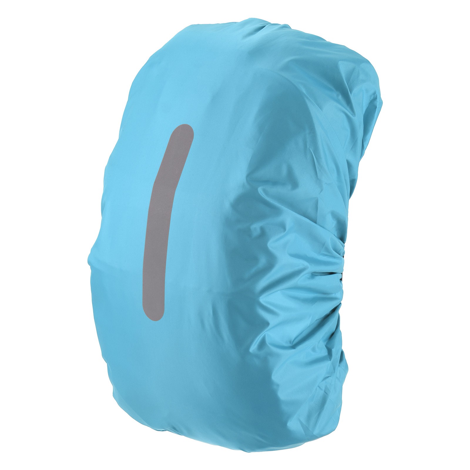 55L-65L Backpack Rain Cover with A Vertical Reflective Strap [Lake Blue]