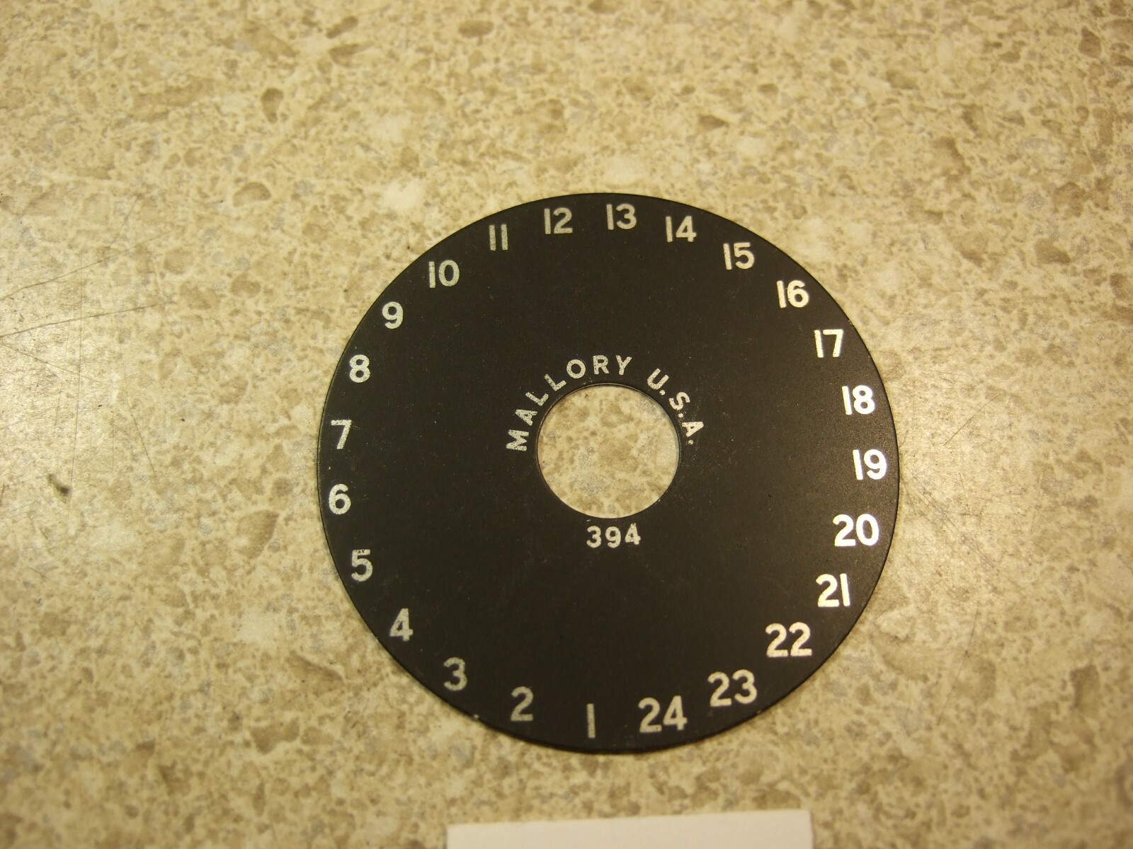 Mallory 394 Dial 1-24 - 15 Degrees each - New!