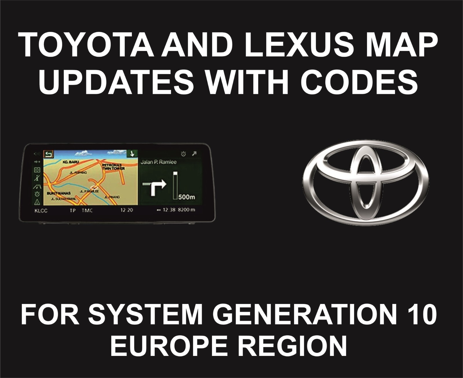 Toyota And Lexus Navigation Map Update, For Generation 10, Europe Region