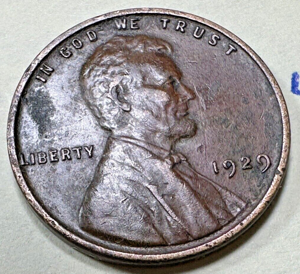 1929 1C BN Lincoln Cent WHEAT PENNY 4662N