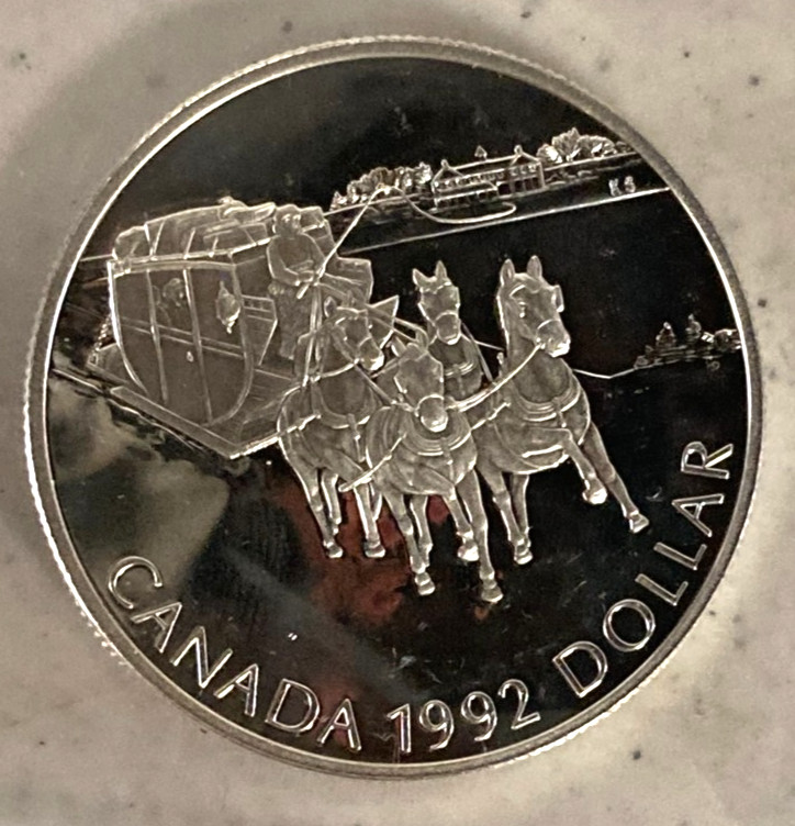 1867-1992 Silver Proof $1 Stagecoach Journey from Kingston to Toronto #6