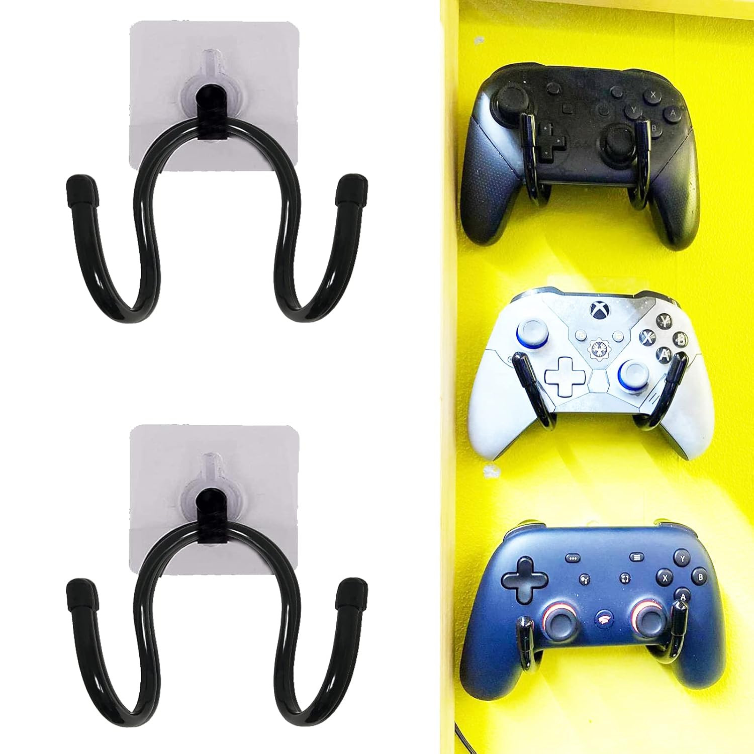 Universal Adhesive Game Controller Organizer Wall Mount and Clip for Xbox One
