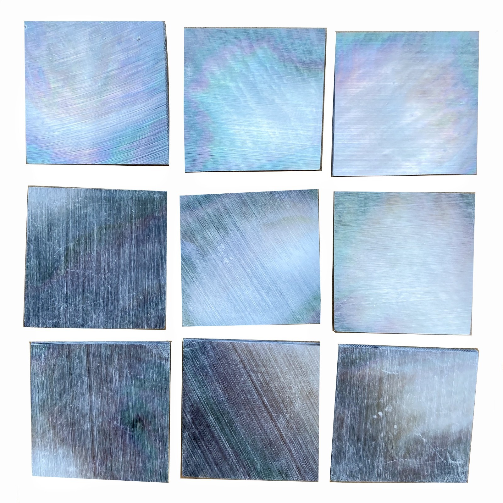 10x Mother Of Pearl Inlay 1"x1"x3/32"(25x25x2mm) Guitar Luthier Craft Grey