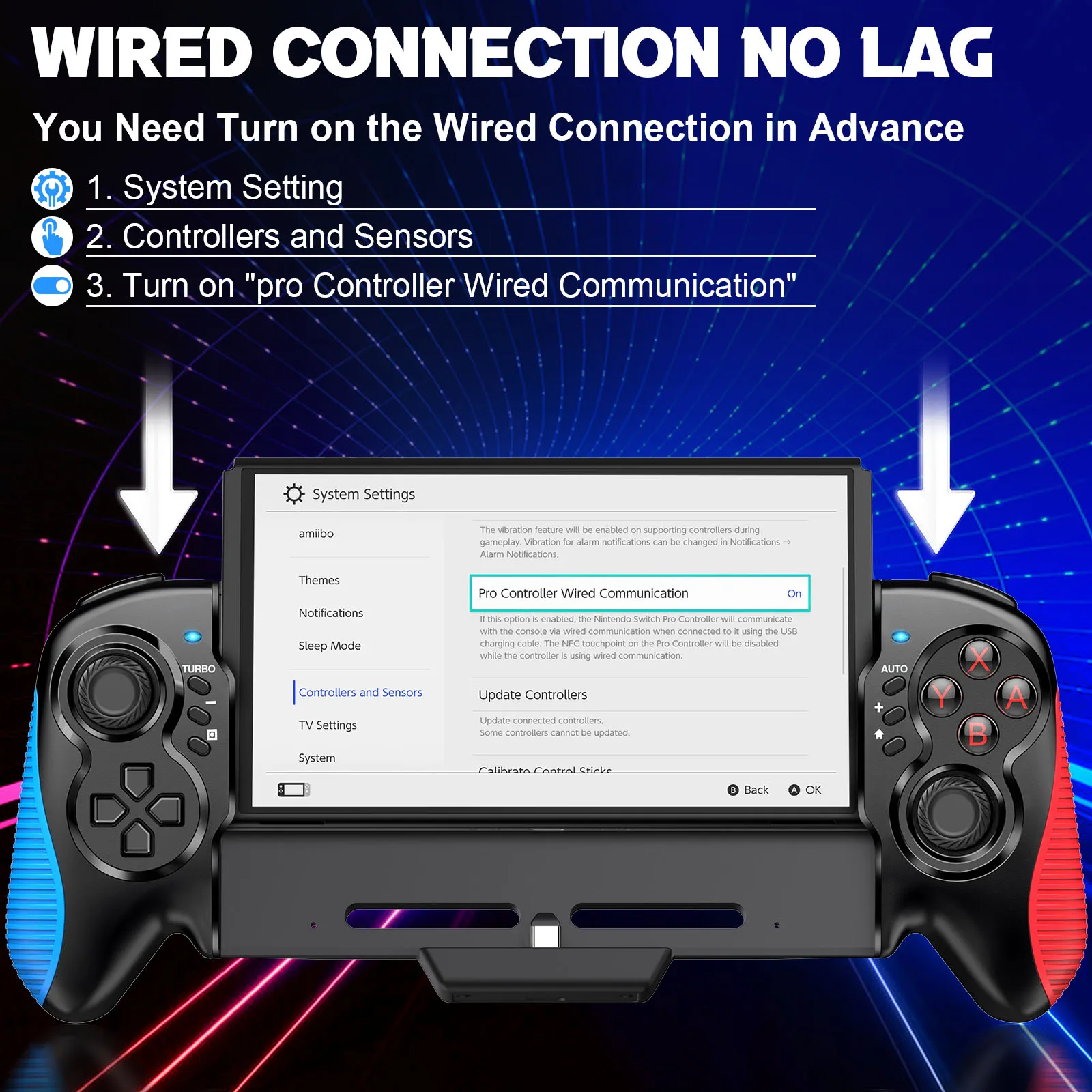 Dual Vibration Handheld Controller Grip Gamepad For Nintendo Switch Joy-Con Game