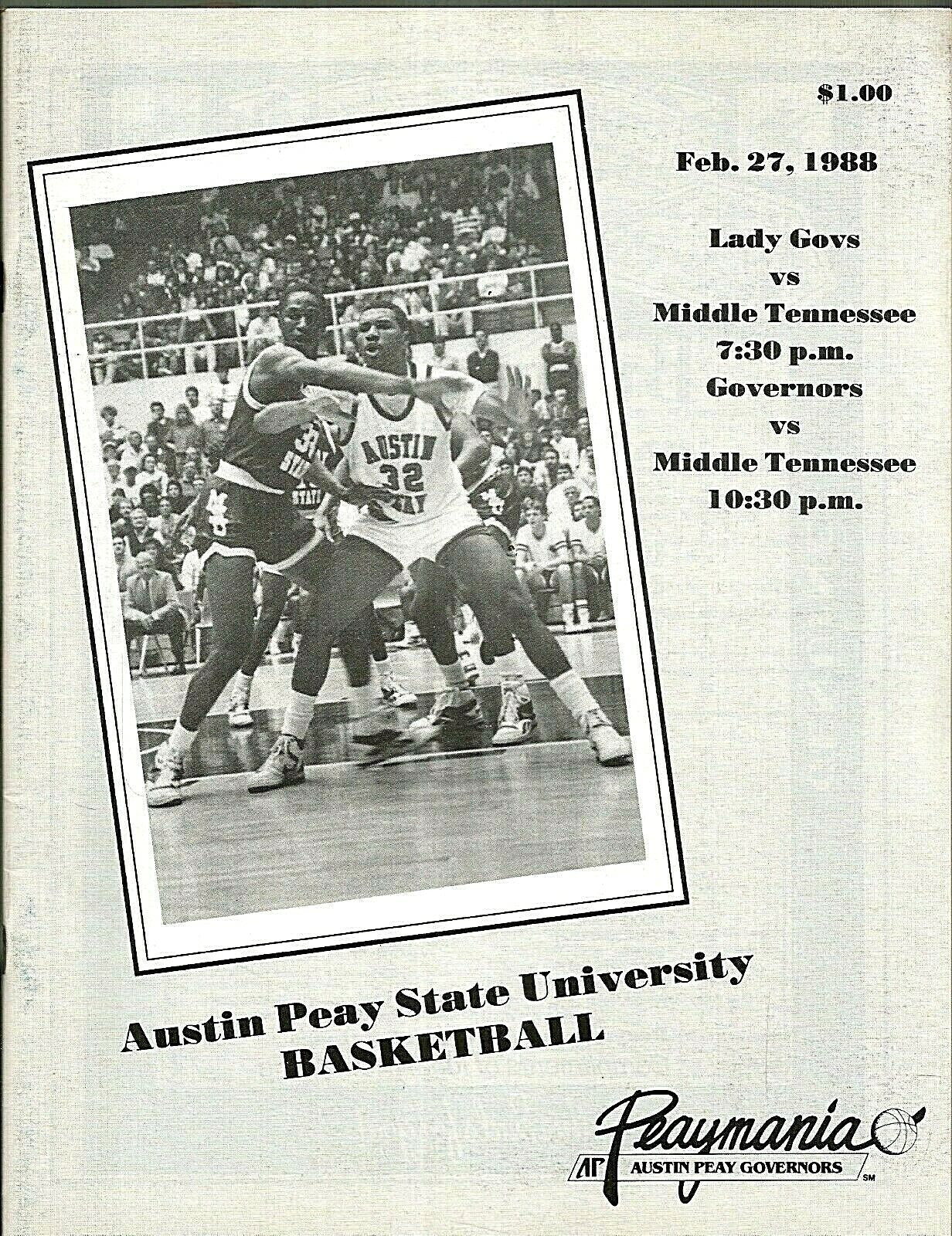 1988 Austin Peay-Middle Tennessee Men's/Women's Basketball Program