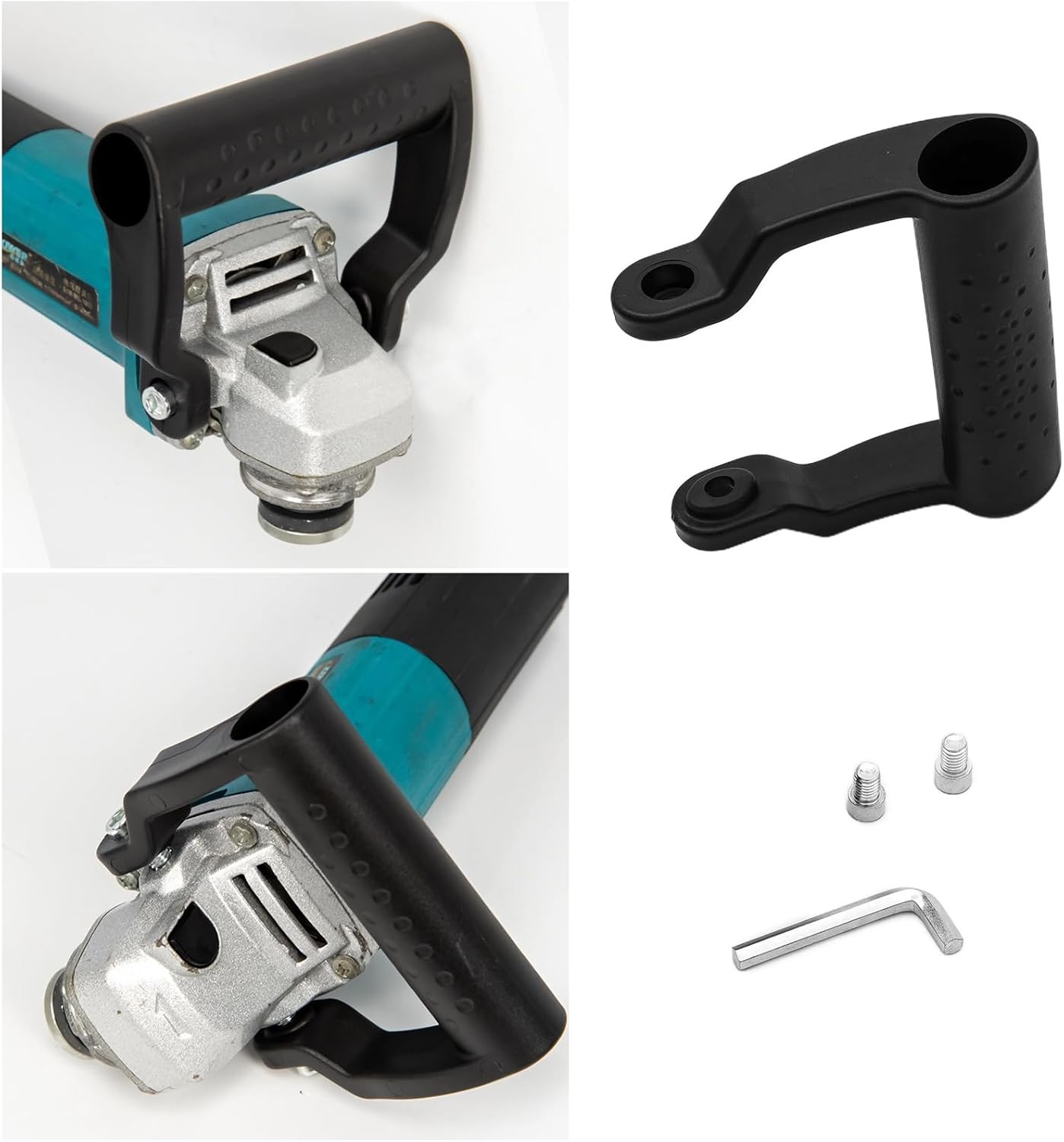 2 Pack Angle Grinder Handle Replacement U Shape Non-Slip Loop Grip for 8mmThread