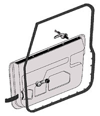 1976-1995 Wrangler YJ and CJ7 Replacement Full Door Seal Kit Driver & Passenger
