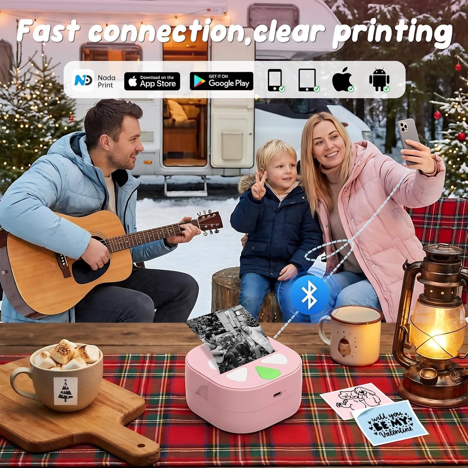 Versatile Mini Sticker Printer: Instant Labels & Stickers for Creative Projects