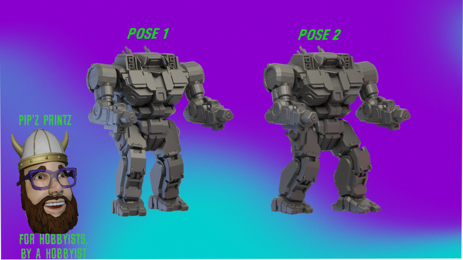 GUN-1ERD Gunslinger Alternate Mech Model For Battletech 6mm-10mm-15mm