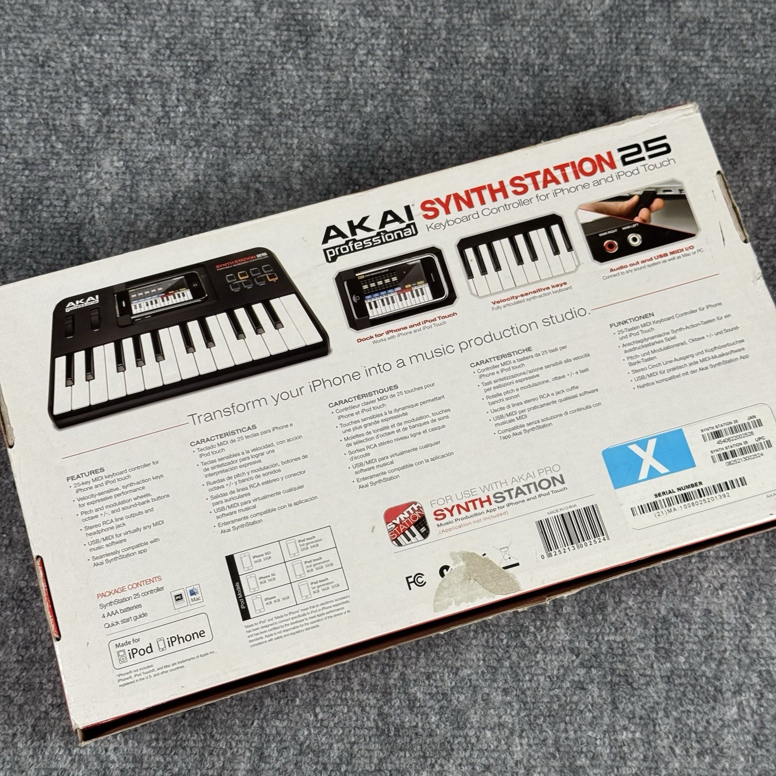 VINTAGE AKAI PROFESSIONAL SYNTHSTATION 25 PORTABLE KEYBOARD CONTROLLER