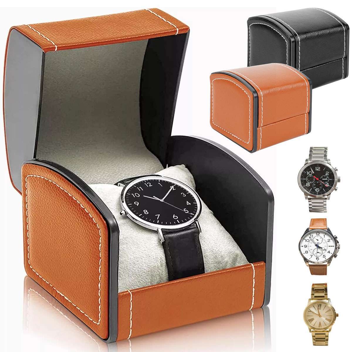 Single Watch Box Travel Case Storage Display Watches PU Leather Luxury Gift Box