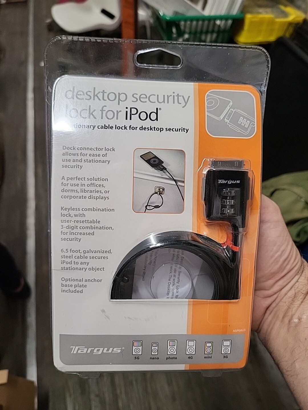 Targus Desktop Security Lock For iPod  Stationary Cable Lock New In Box