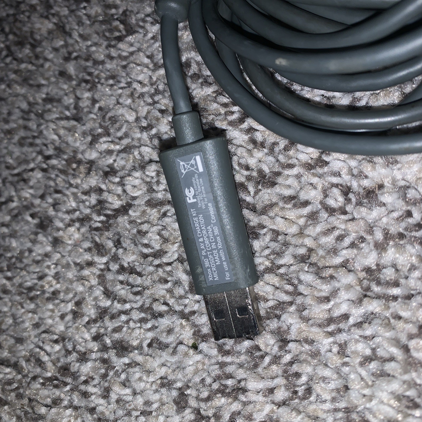 Xbox 360 Play And Charge Kit Controller USB Charging Cable Plug OEM Dongle