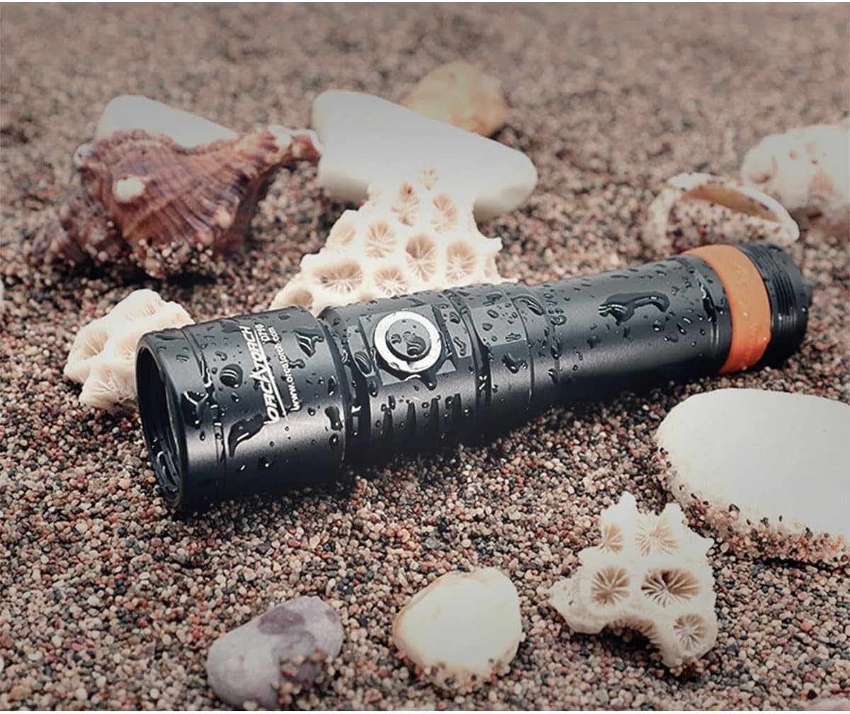 Waterproof Underwater Flashlight, 6° Narrow Beam