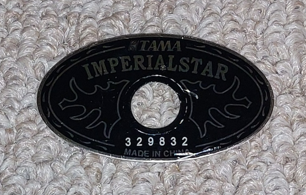 Tama Imperialstar Drum Badge with Serial Number (587)