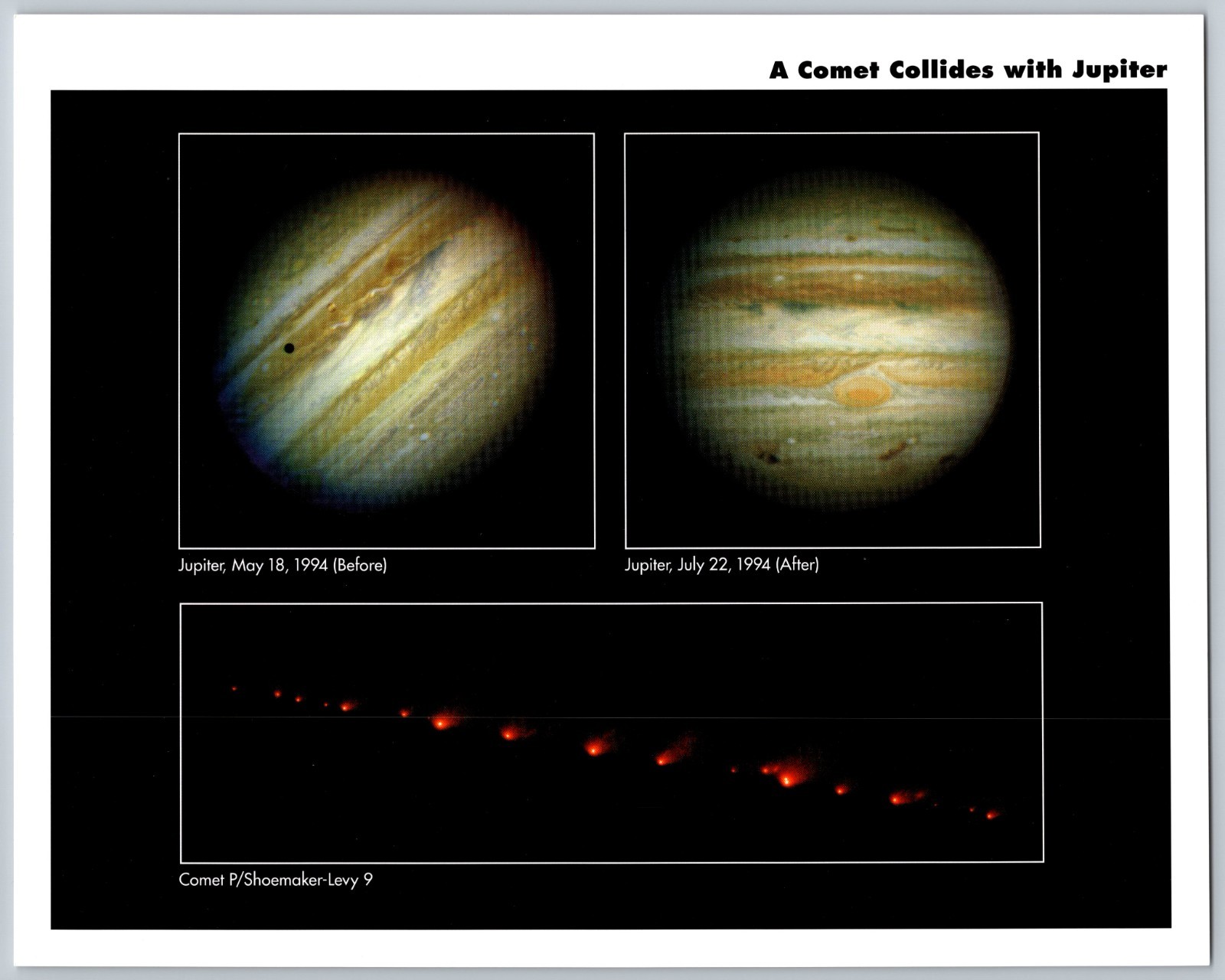 NASA A COMET COLLIDES WITH JUITER PHOTO 8x10 p22