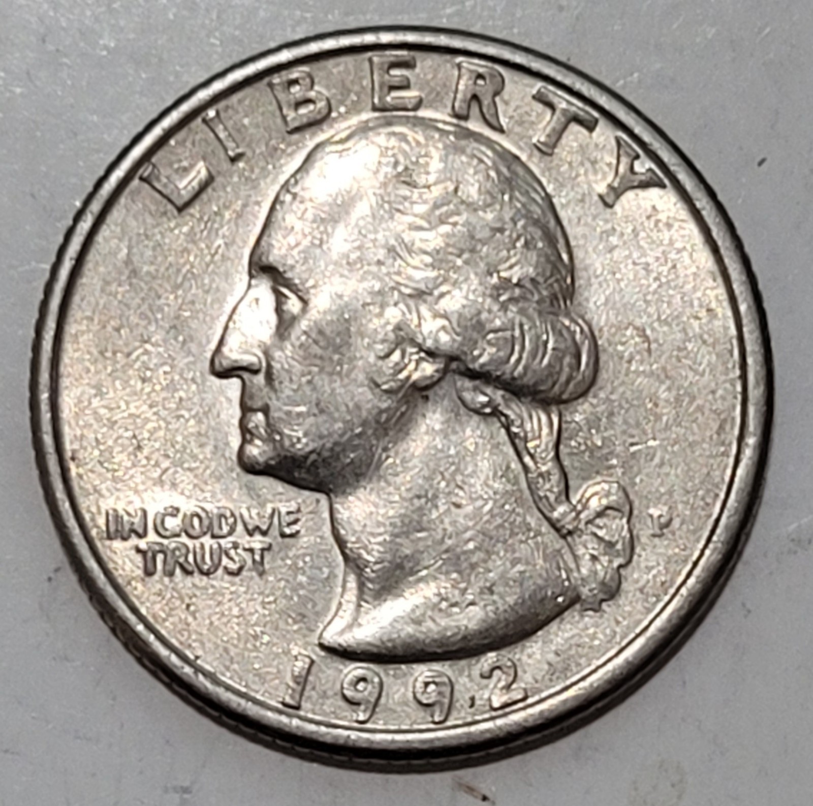 1992 P Washington Quarter Average /  Circulated