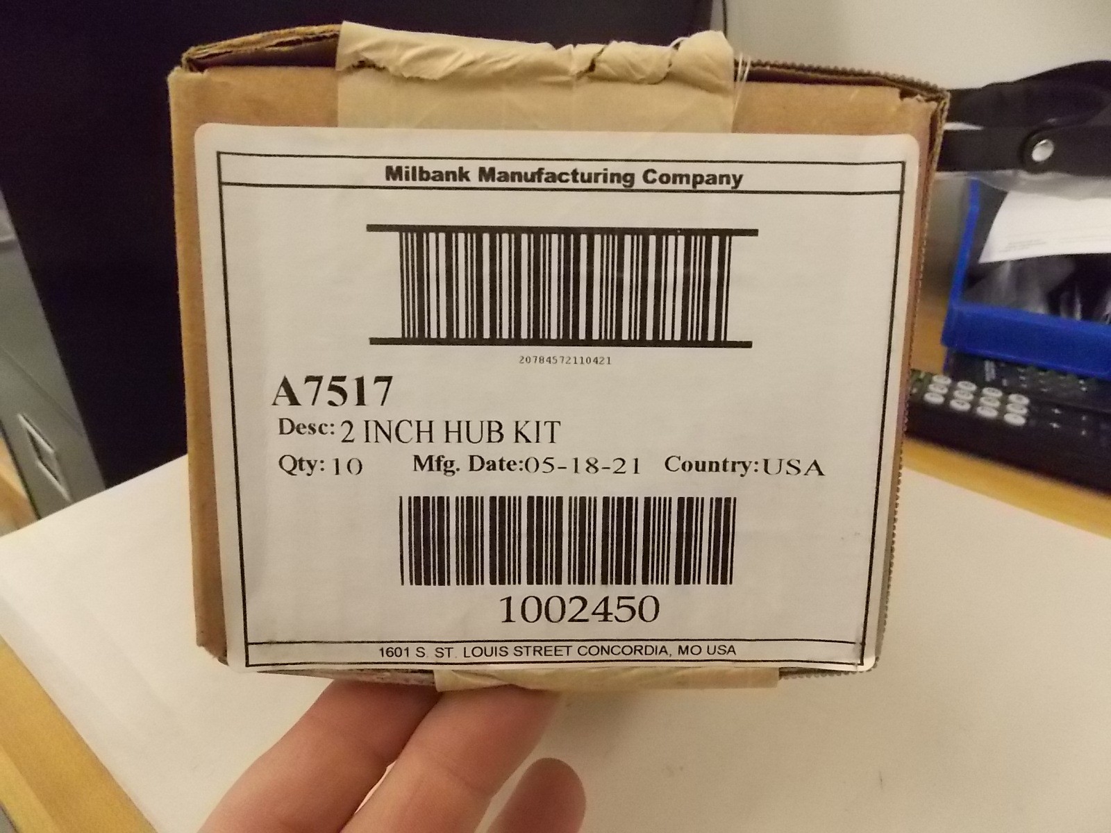New Box of 10 - Milbank A7517 2" Small Meter Socket Hub  T0/U0/V0