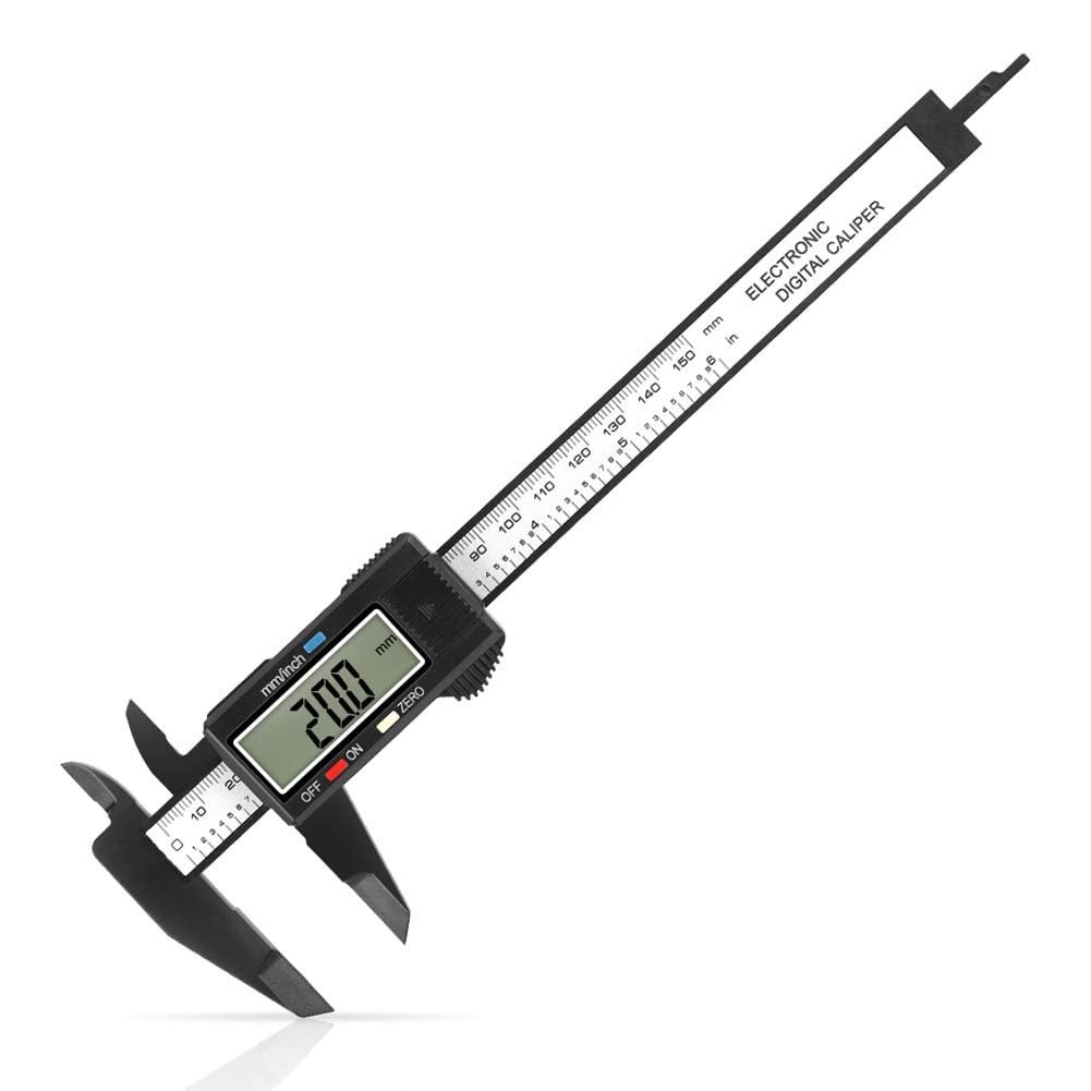 Portable 6-Inch Digital Caliper with Zero Setting & Non-Scratch Precision Tips