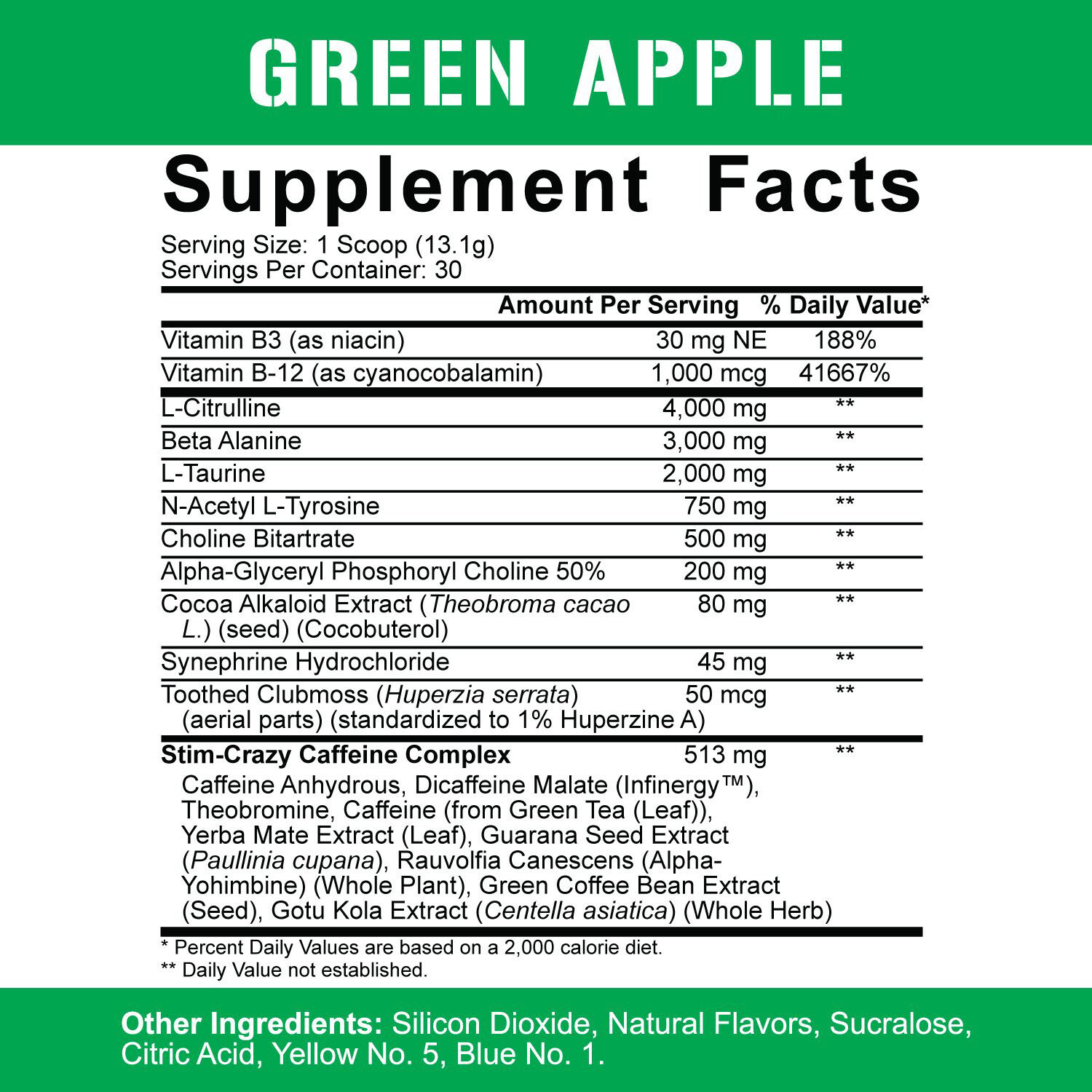 5% Nutrition 5150 - 30 Serv GREEN APPLE | Energy | Pump | Endurance | FREE SHIP