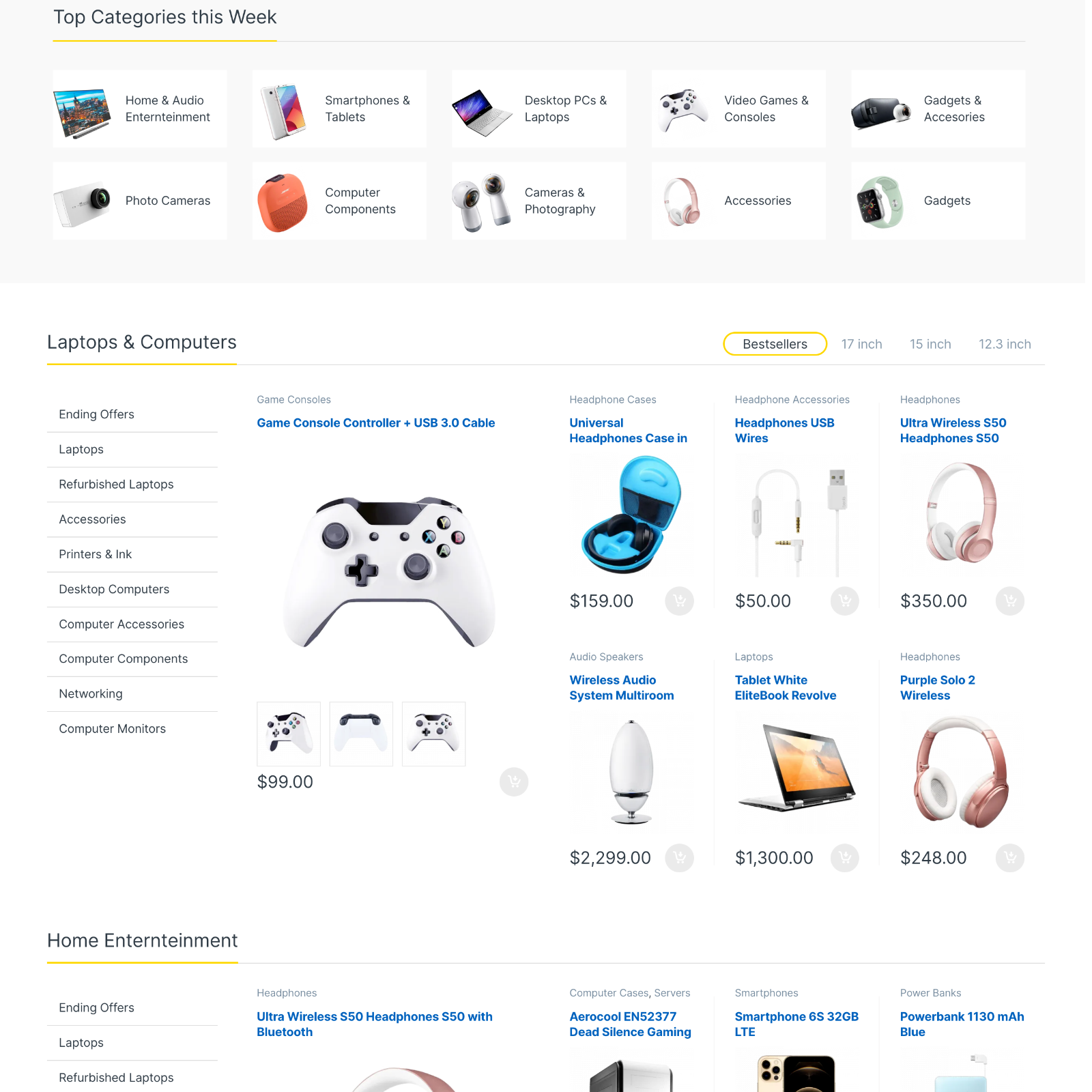 Electronics Marketplace Website Design with Free 5GB VPS Web Hosting