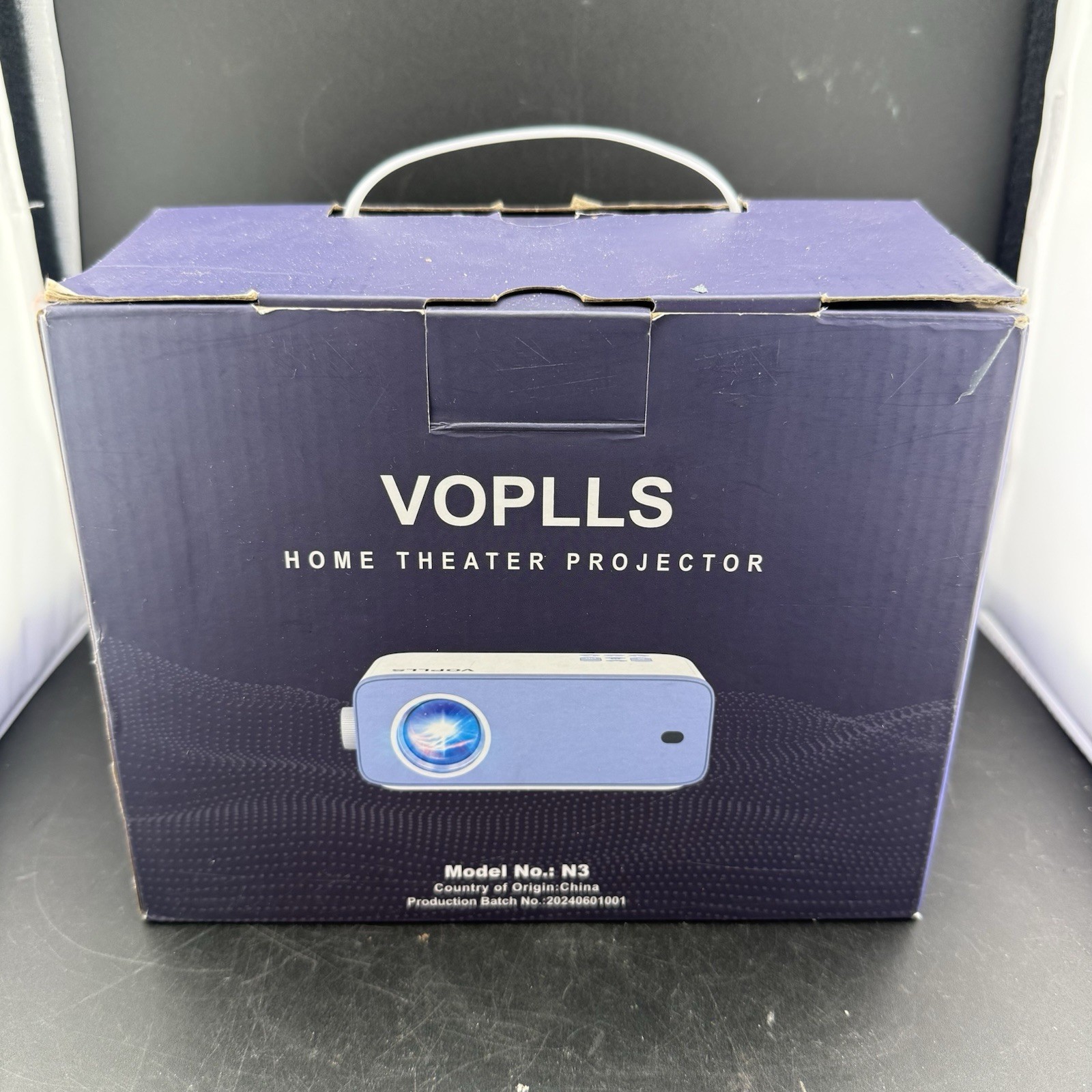 VOPLLS 1080P Full HD Supported Mini Video Projector, Portable Outd...