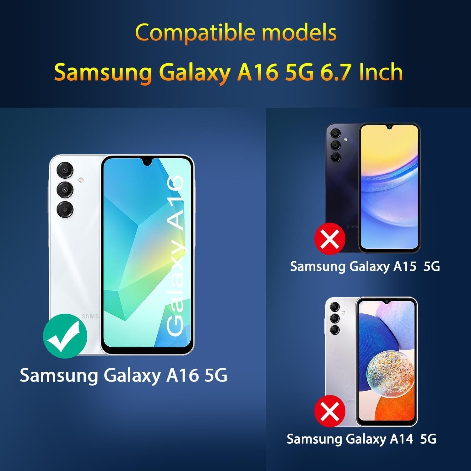3 Pack Screen Protector for Samsung Galaxy A16 4G/5G + 3 Pack Camera Lens Protec