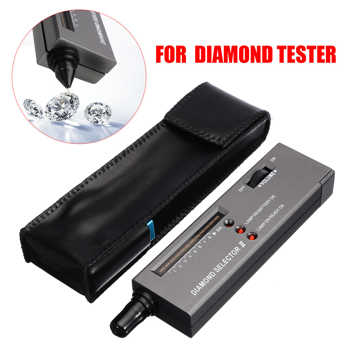 Diamond Selector Portable Diamond Tester with Case & Gemstone Platform C#