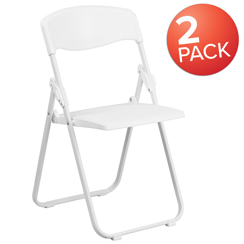 White Plastic Folding Chair