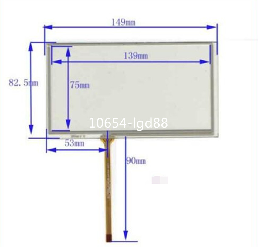 For CLAA061LA0ACW 6.1-inch 4wire 149*83mm Touch Screen Glass #9
