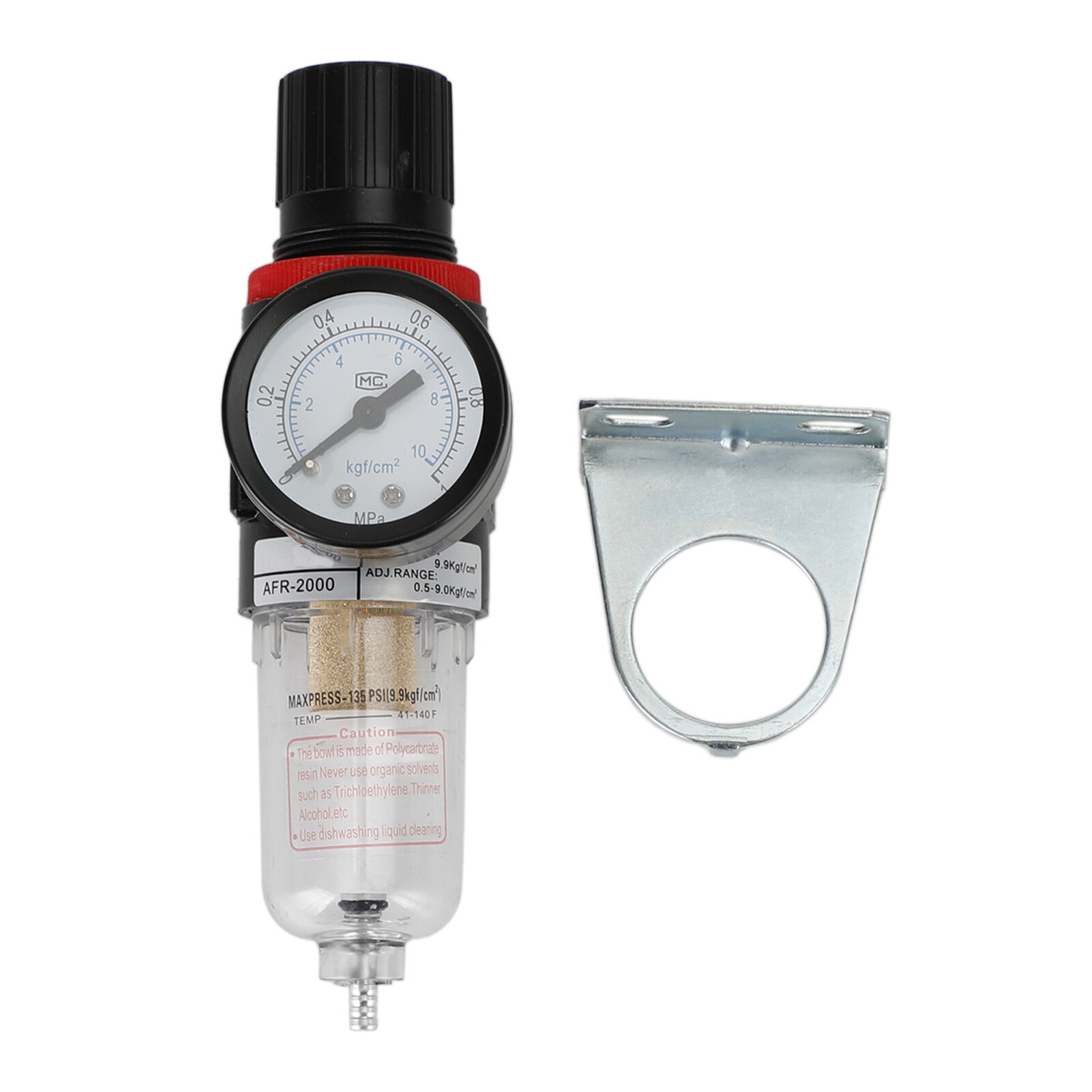 AFR-2000 1/4" Air Compressor Filter Water Separator Trap Tools Regulator Gauge