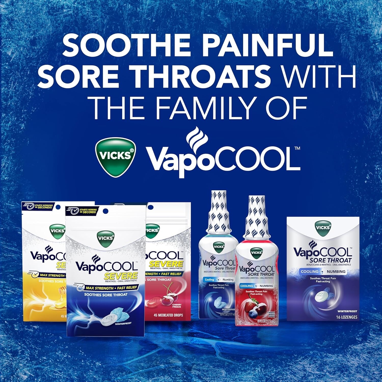 VICK'S VapoCool Severe Max Strength Cherry Cough Drops 45