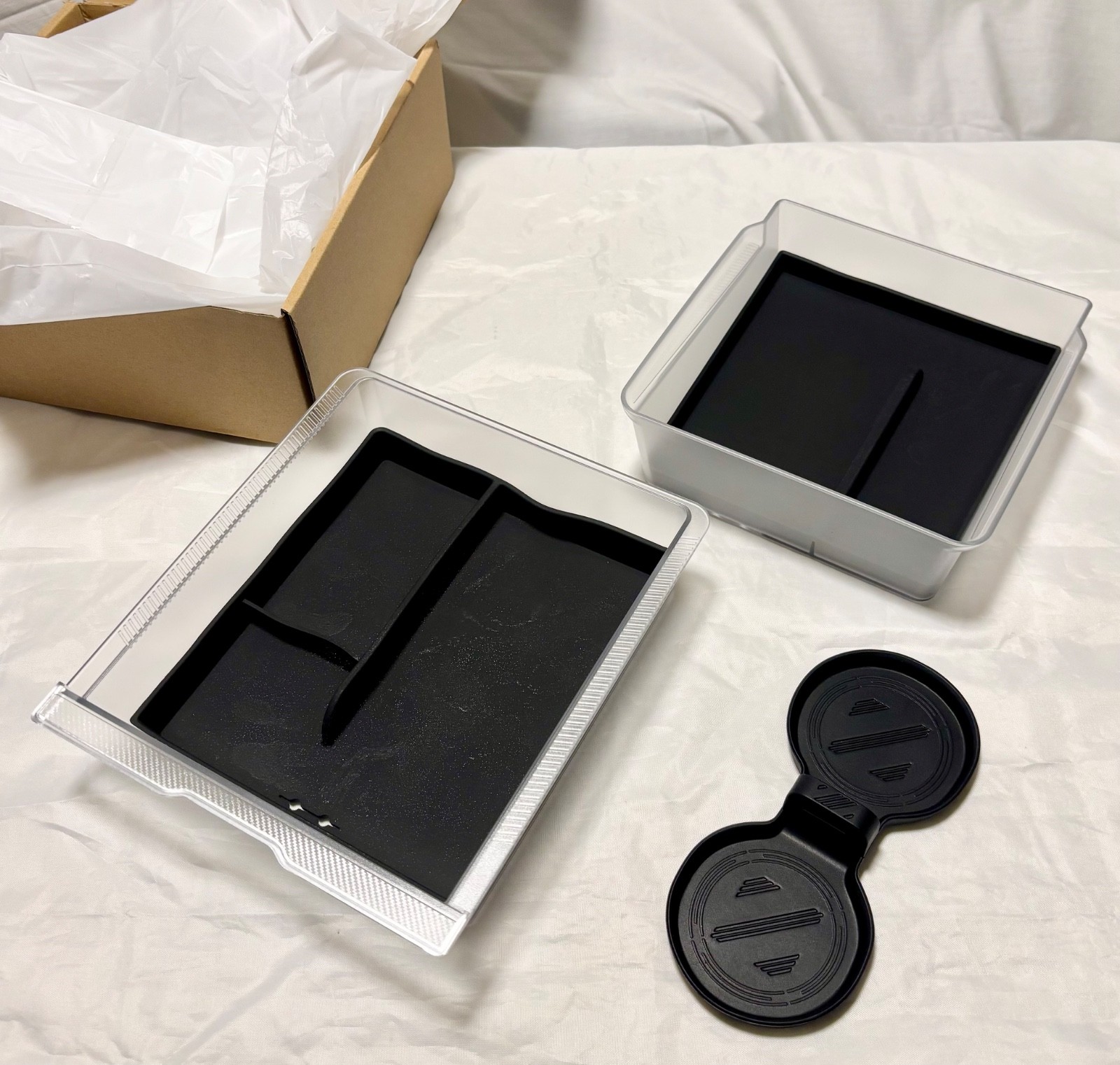 3 Piece Center Console Organizer Tray Set Tesla Model 3 2024 Highland BRAND NEW