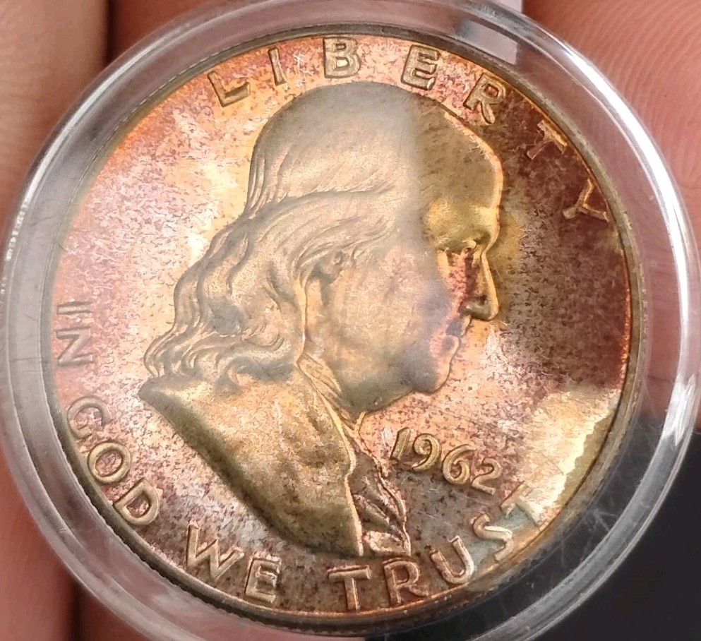 Toned 1962 Proof Franklin Half Dollar