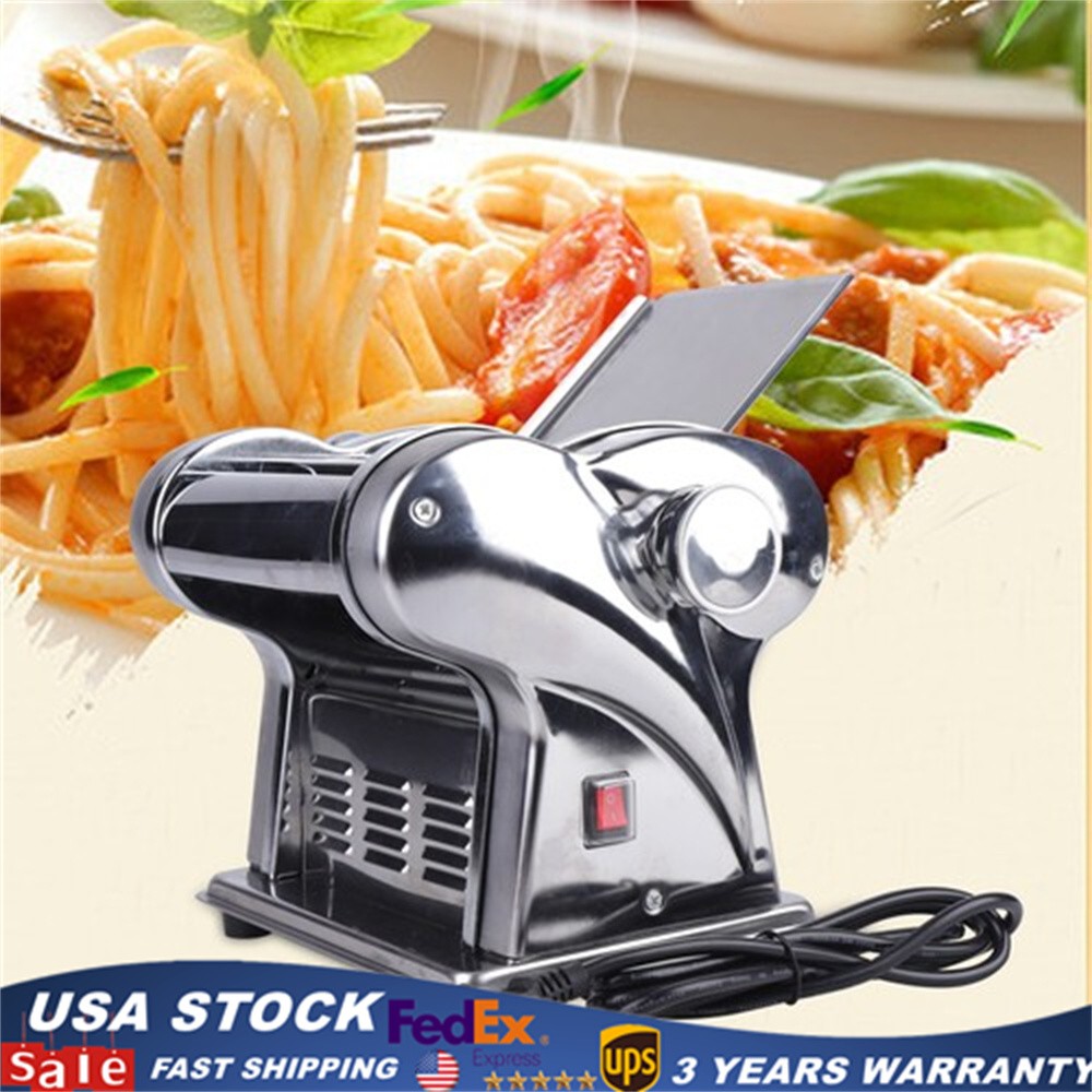Commercial Electric Dough Roller Sheeter Noodle Pasta Maker Machine Adjustable
