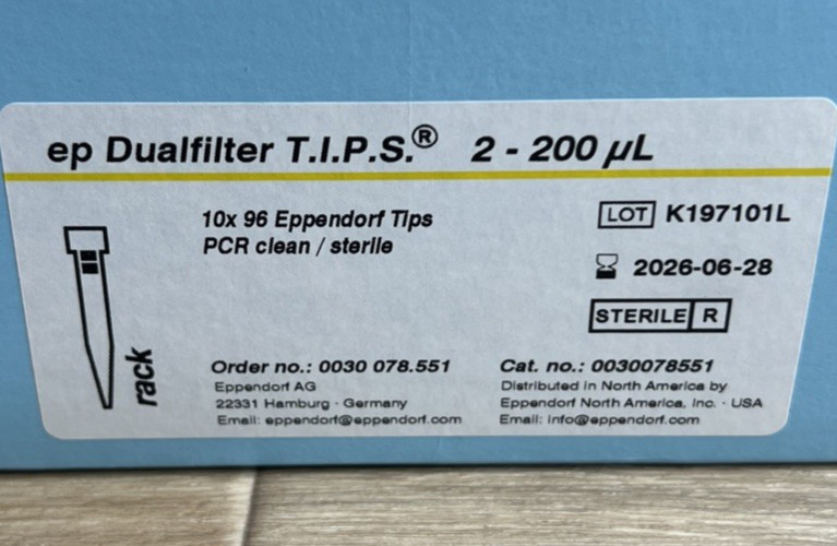 Eppendorf 0030 078.551 Sealed ep T.I.P.S. 2-2000µL STERILE PIPETTE 0030078551