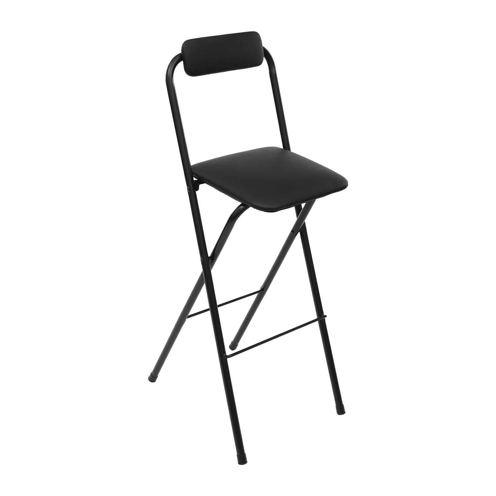 70cm Folding Bar Stool with Backrest, Portable Tall Foldable Counter Chair