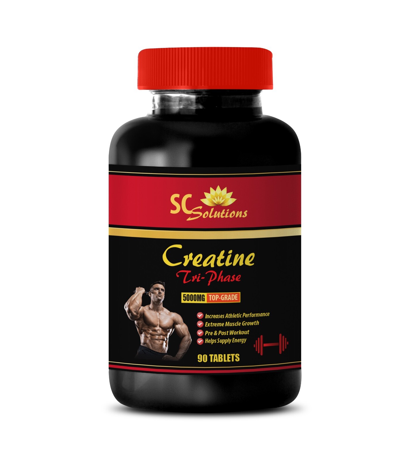 creatine capsules - CREATINE TRI-PHASE - pre workout 1 Bot 90 Tablets